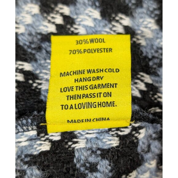 NEW NWT Diet Starts Monday Tweed Shirt Wool Blend Houndstooth Button Up Size 3XL - Picture 6 of 6